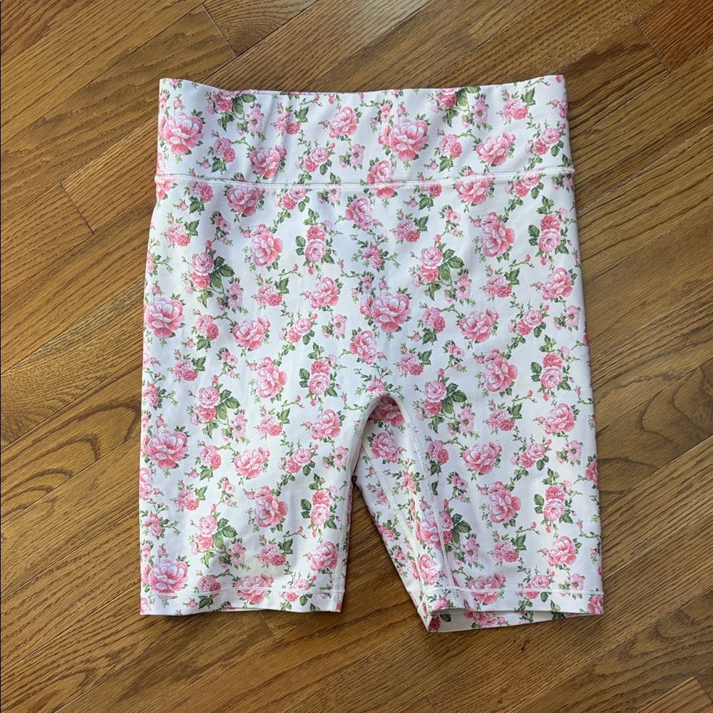 Floral Print Biker Shorts